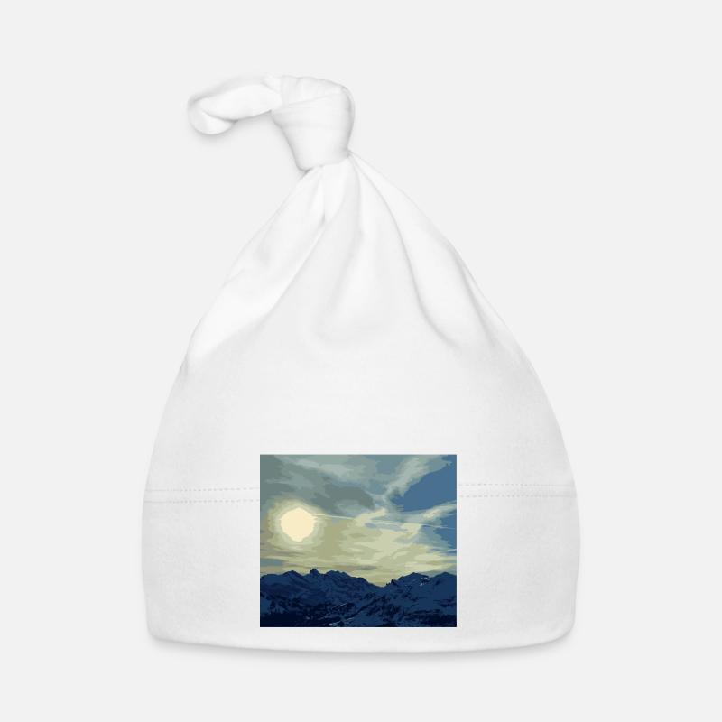 Schweizer Berge - Grindelwald Baby Bio-Mütze