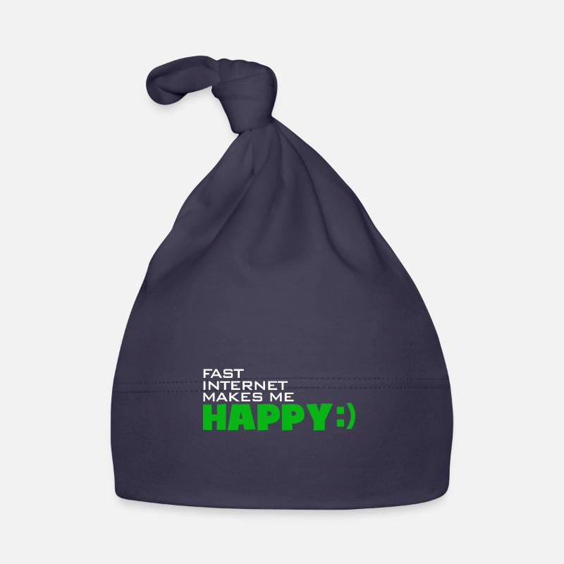 Fast Internet makes me happy - Quickly happy Organic Baby Cap