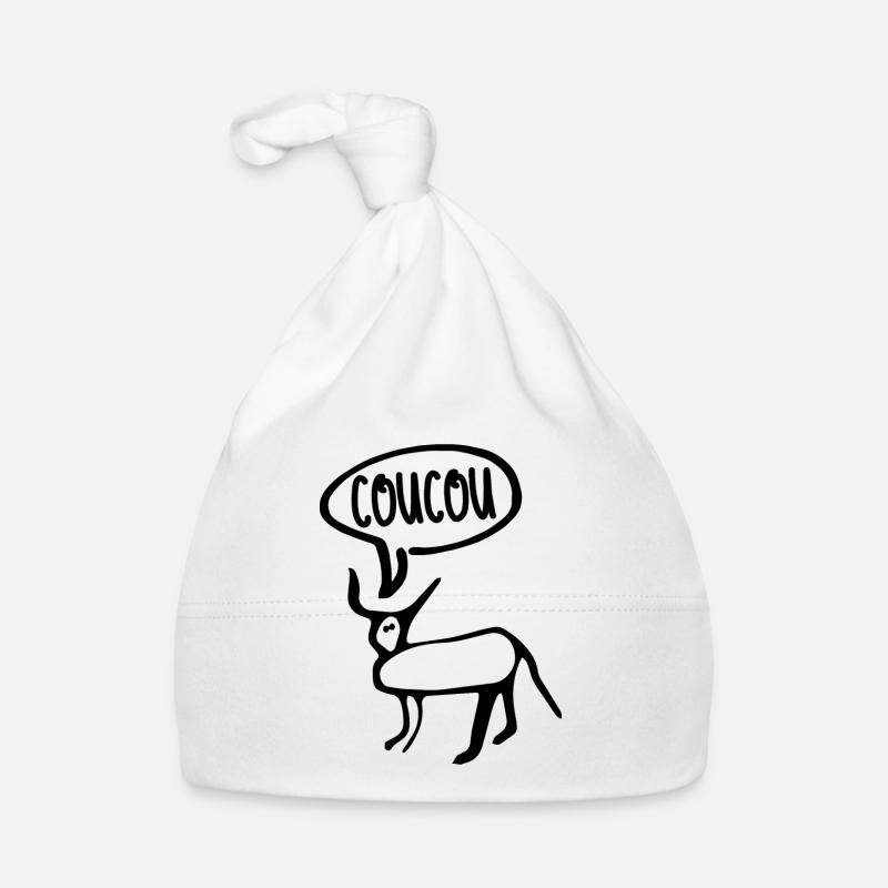 Petite perruche - Bonnet bio Bébé - blanc