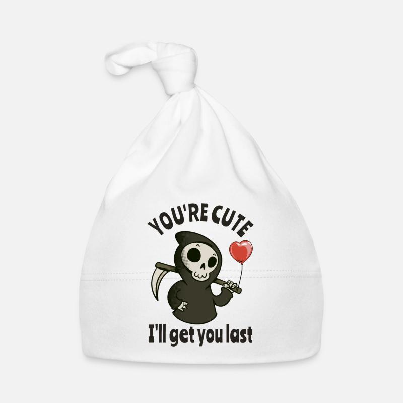Süßer Sensenmann mit romantischem Herzen Baby Bio-Mütze