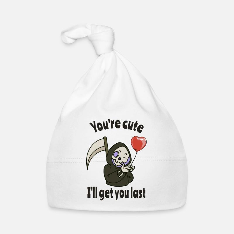 Mignon Grim Reaper avec un coeur romantique Bonnet bio Bébé