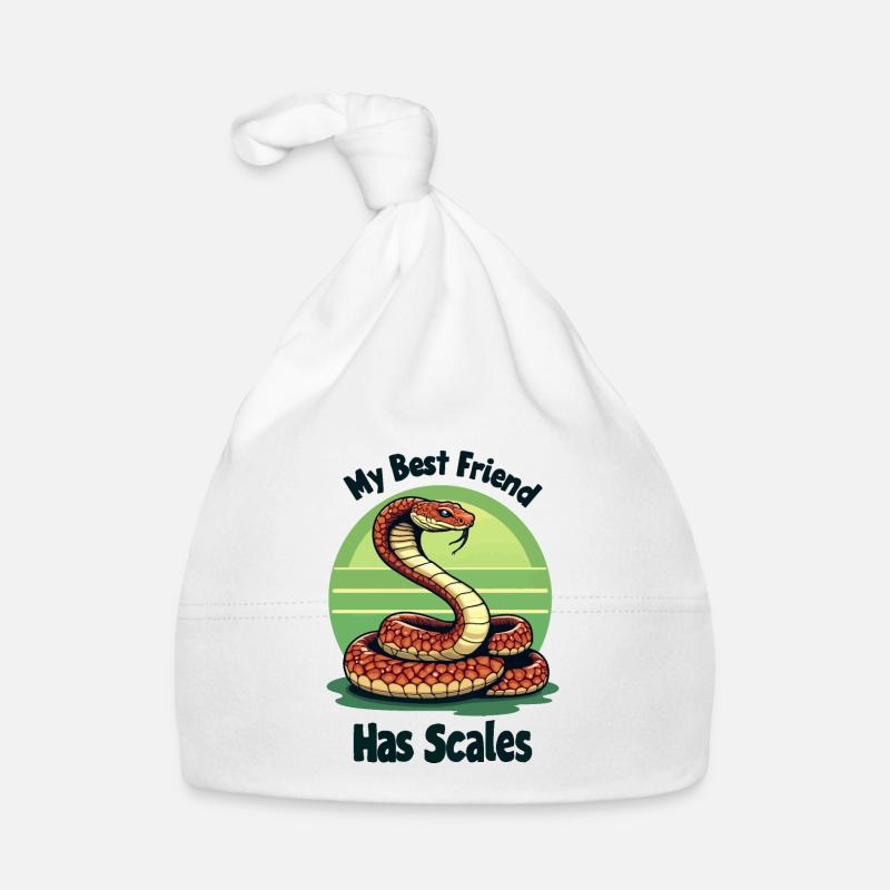 My best friend has scales Snake Lover Organic Baby Cap