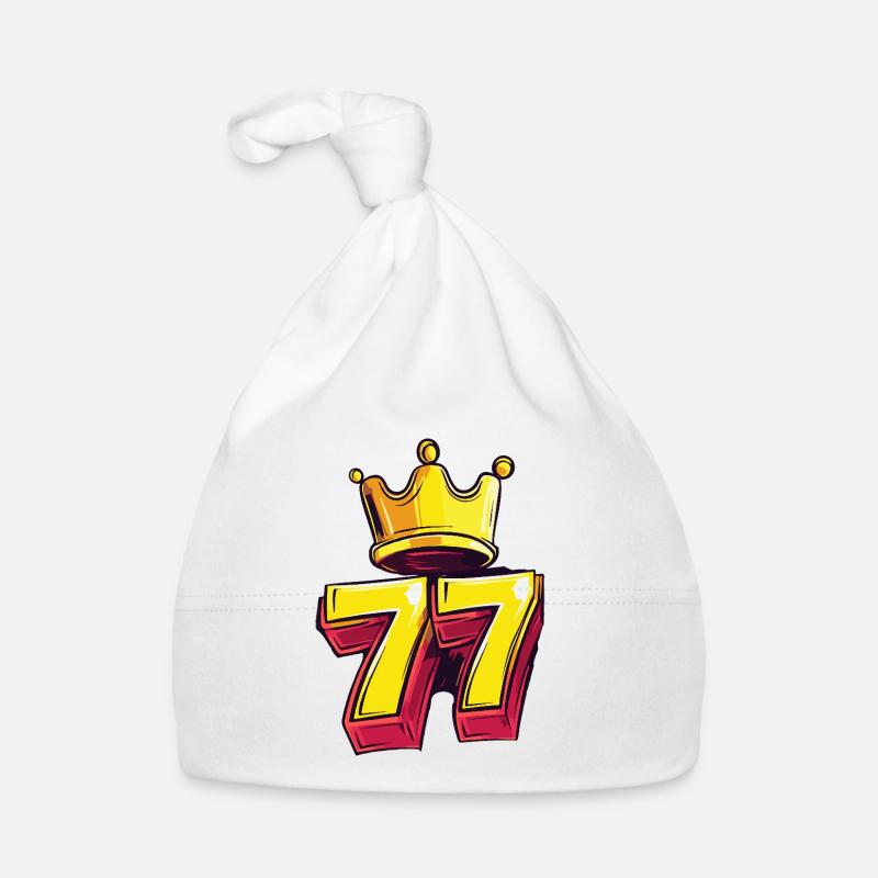 77 Zahl Krone Baby Bio-Mütze