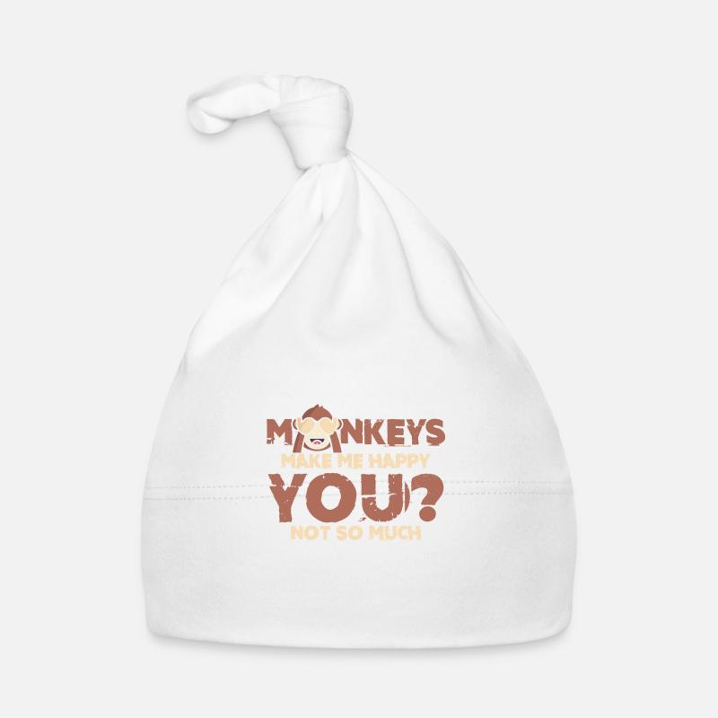 Monkeys make me happy you rather not gift Organic Baby Cap