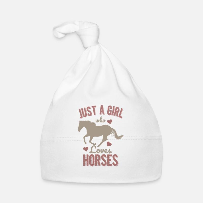 Nur ein Mädchen Pferde lieben Geschenk Pony Tier Baby Bio-Mütze