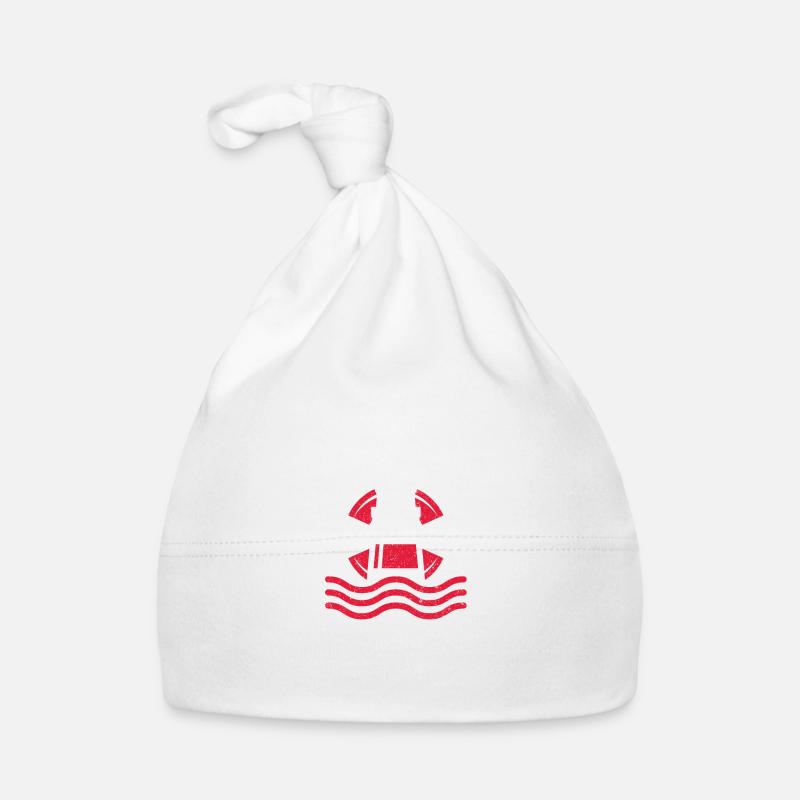 Lighthouse light shining tower white red vintage Organic Baby Cap