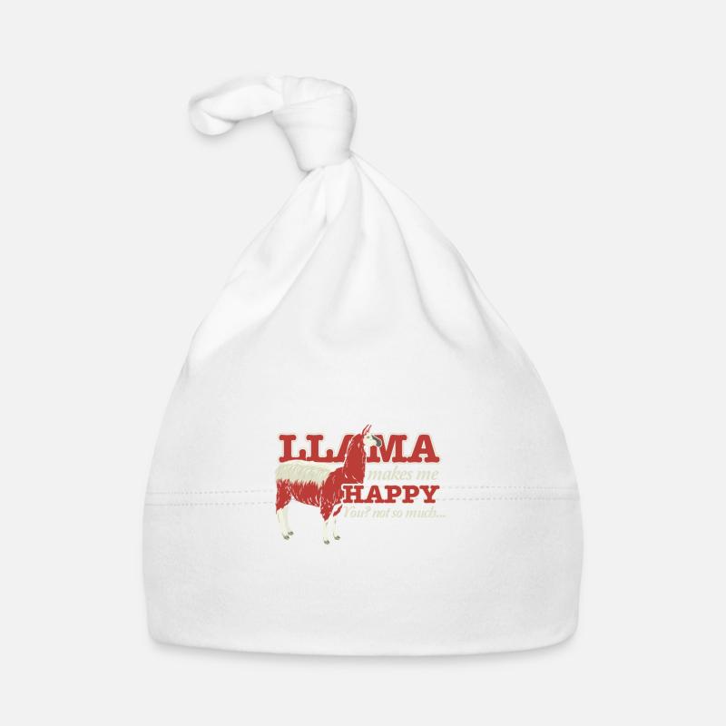 Llama happiness alpaca gift animal spit happy Organic Baby Cap