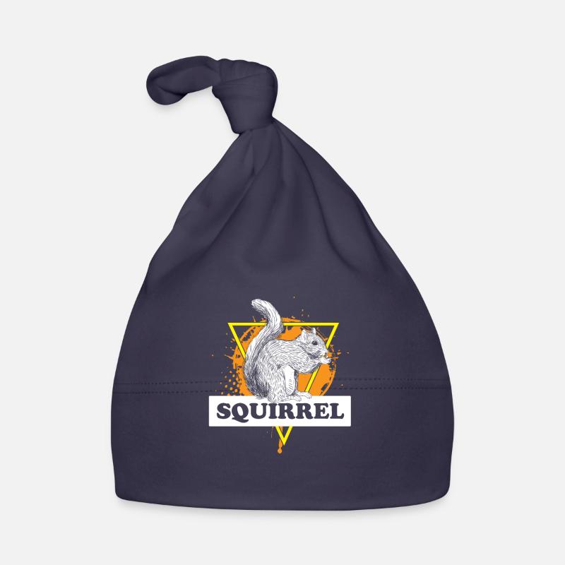 Squirrel nuts forest tree animal gift idea Organic Baby Cap