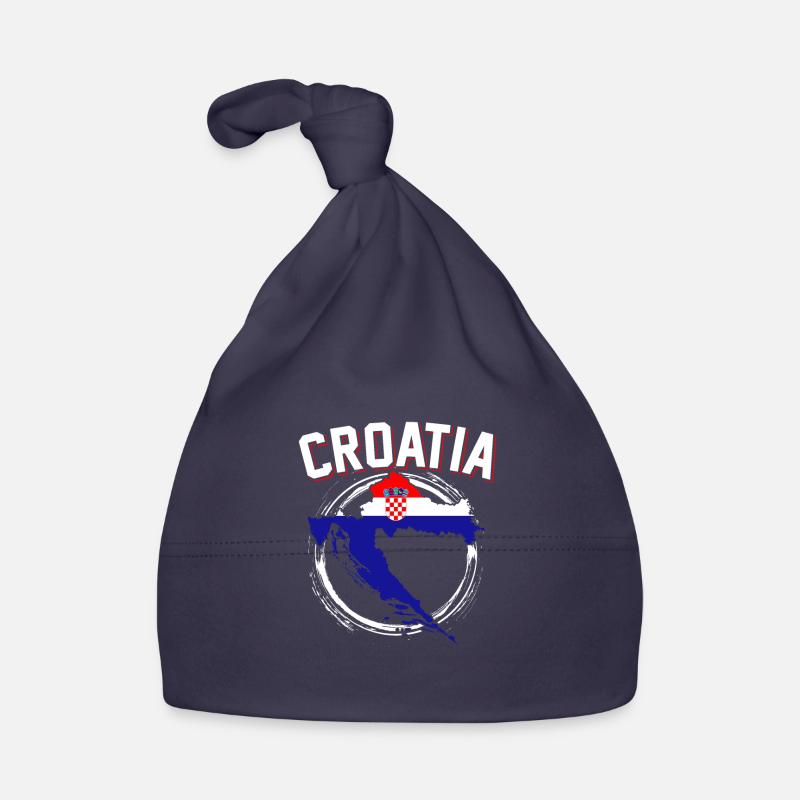 Croatia map Organic Baby Cap