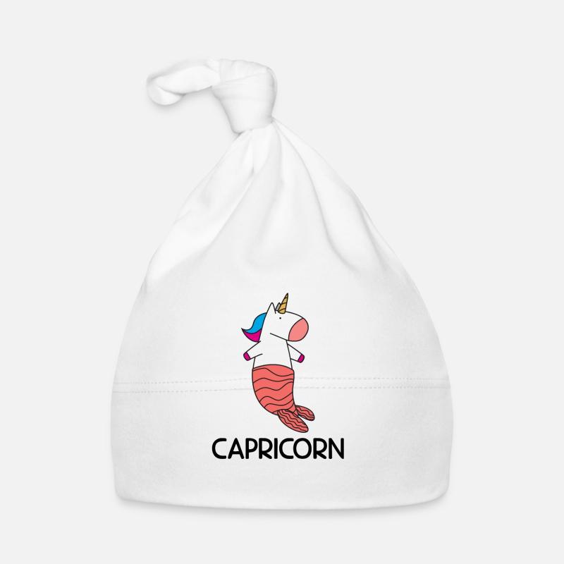Sternzeichen Steinbock Capricorn Sternbild Einhorn Baby Bio-Mütze
