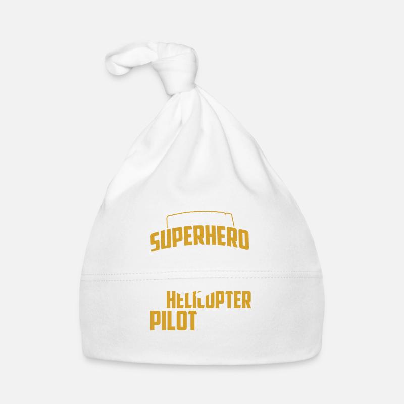 Helicopter pilot helicopter hero gift - Organic Baby Cap - white
