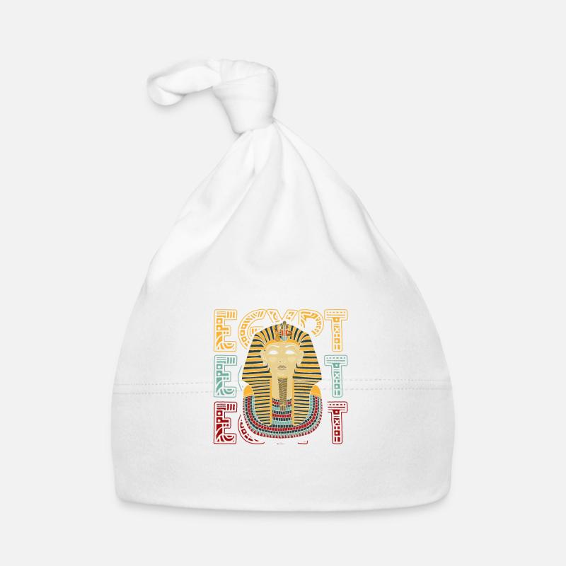 Egypte Patriote Pop Art Pharaon Pyramide Nil - Bonnet bio Bébé - blanc