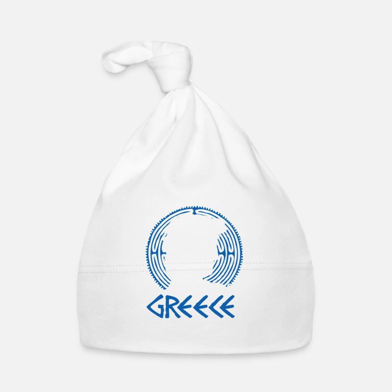 Grèce Grèce Athènes Ancienne patrie - Bonnet bio Bébé - blanc