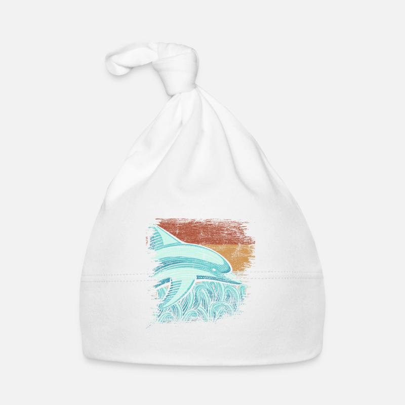 Delfin - Baby Bio-Mütze - Weiß
