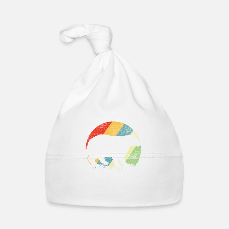 Dachs - Baby Bio-Mütze - Weiß
