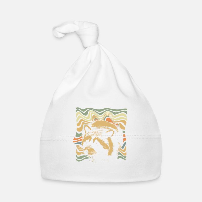 Waschbär Nachteule Waldtier Wald Geschenk Idee Baby Bio-Mütze