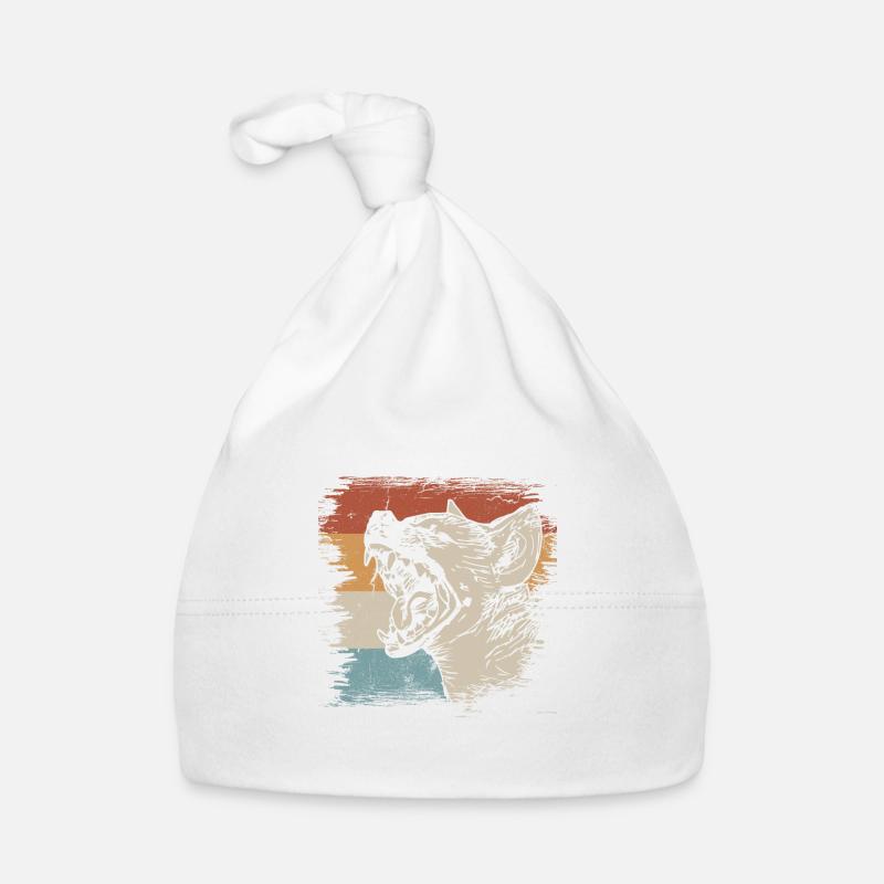 Hyäne - Baby Bio-Mütze - Weiß