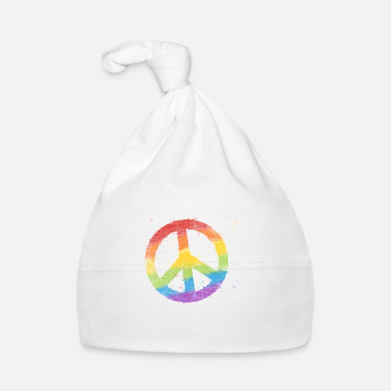 Peacezeichen Frieden Globalisierung Geschenk Baby Bio-Mütze