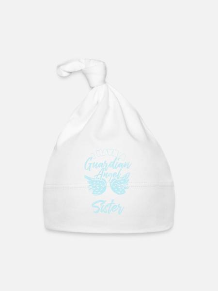 Sœur protectrice - Bonnet bio Bébé - blanc - Devant