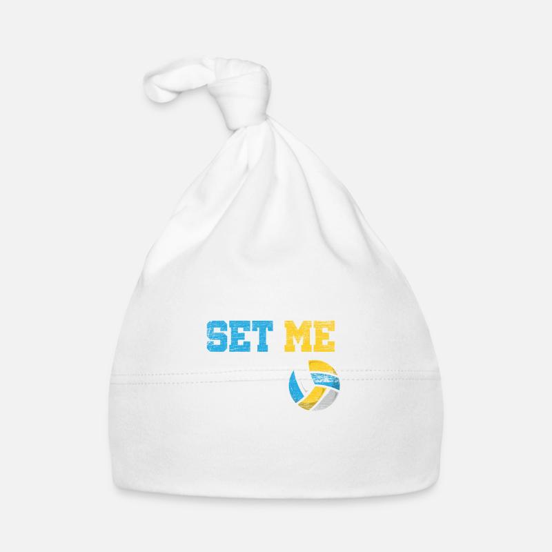 Volleyball - Baby Bio-Mütze - Weiß