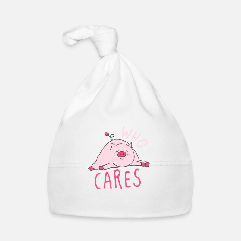 Piggy, qui se soucie du design - Bonnet bio Bébé - blanc