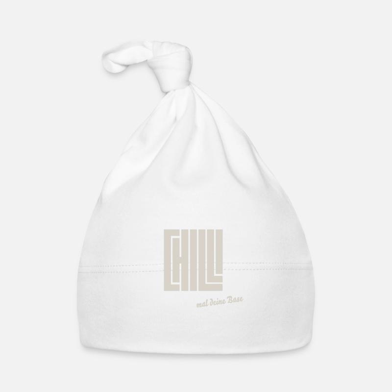 chill mal deine base - Baby Bio-Mütze - Weiß