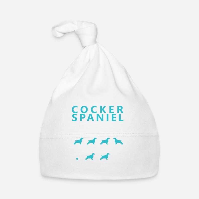 Stubborn Cocker Spaniel Tricks - Organic Baby Cap - white