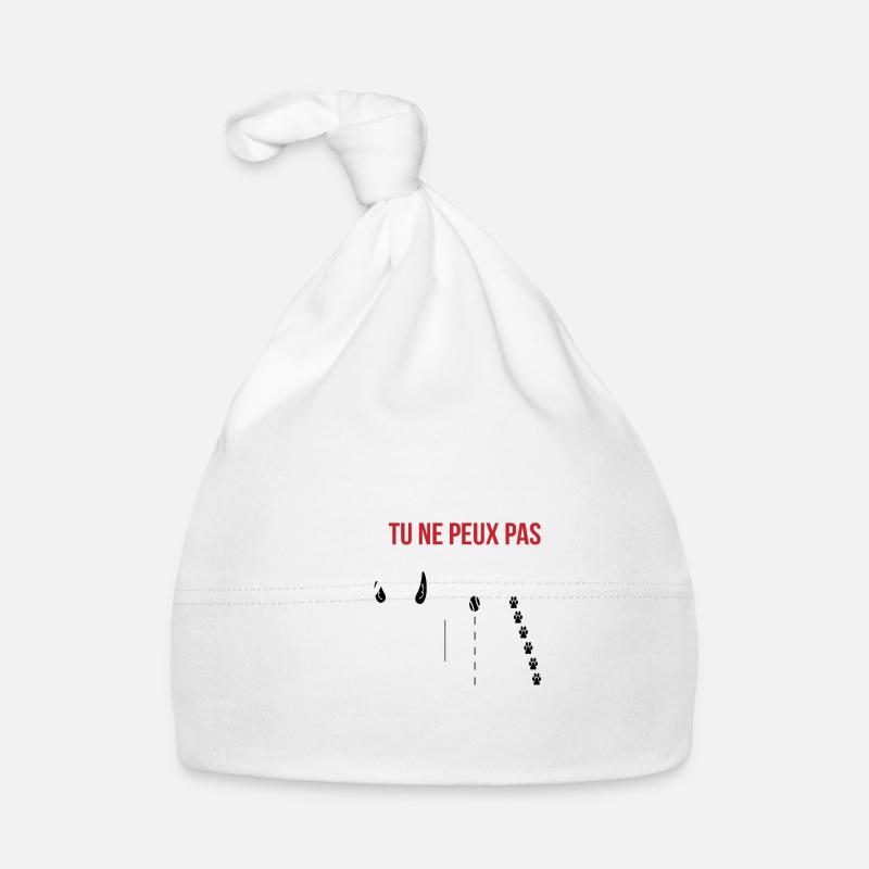 Désolé tu ne peux pas caresser mon chien - Bonnet bio Bébé - blanc