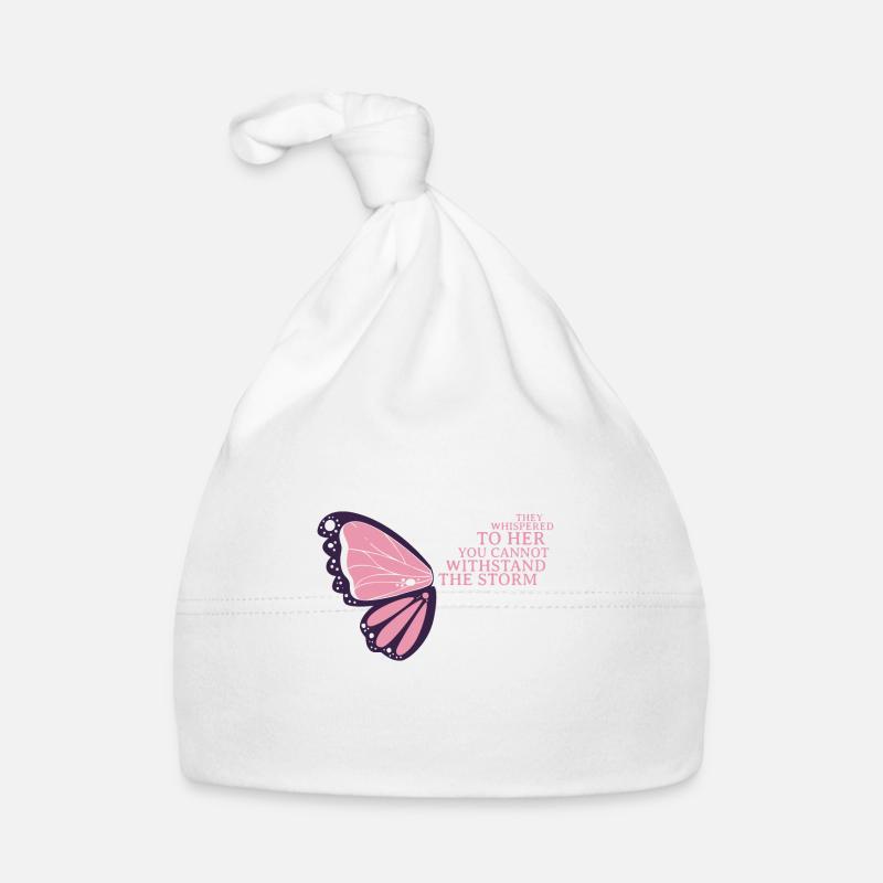 Cool Butterfly Design Quote I Am The Storm Baby Bio-Mütze
