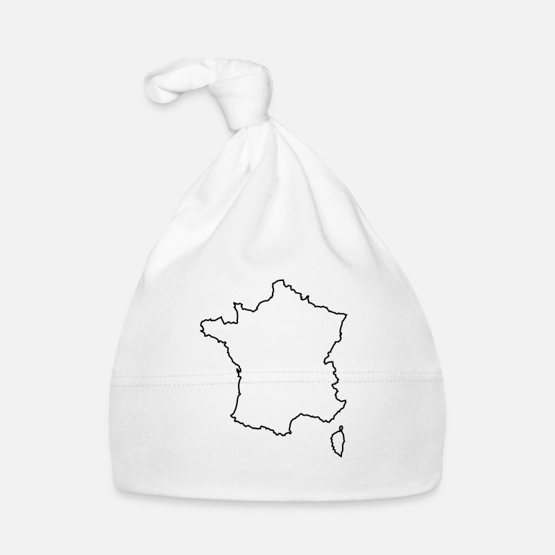 france outline Organic Baby Cap