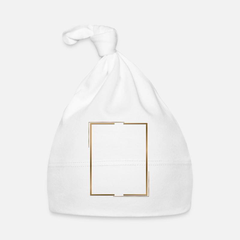 Gold Shirt mit Gold Rahmen Baby Bio-Mütze
