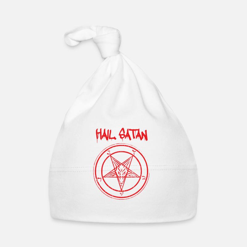 Sei gegrüßt Satan spruch Baphomet Teufel ziege Baby Bio-Mütze