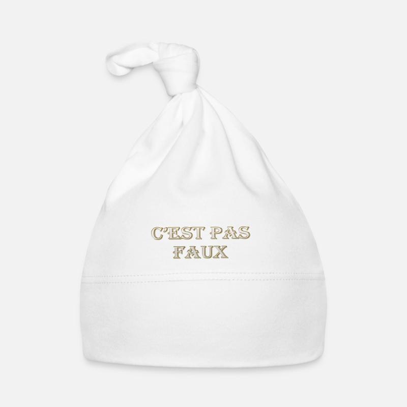 c est pas faux - Bonnet bio Bébé - blanc