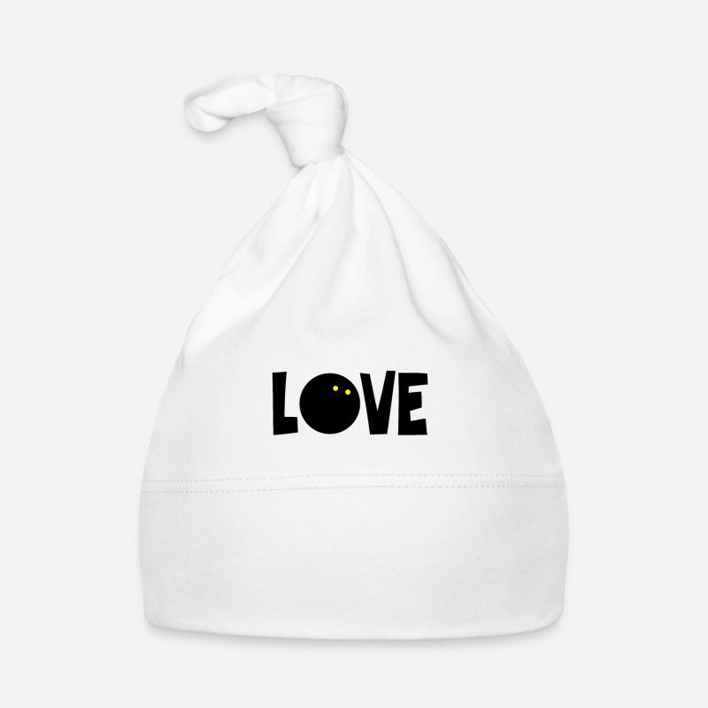 Balle de squash Squash Love Squash Player Squasher Bonnet bio Bébé