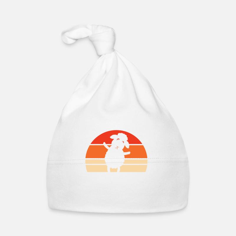 retro sheep sun Organic Baby Cap
