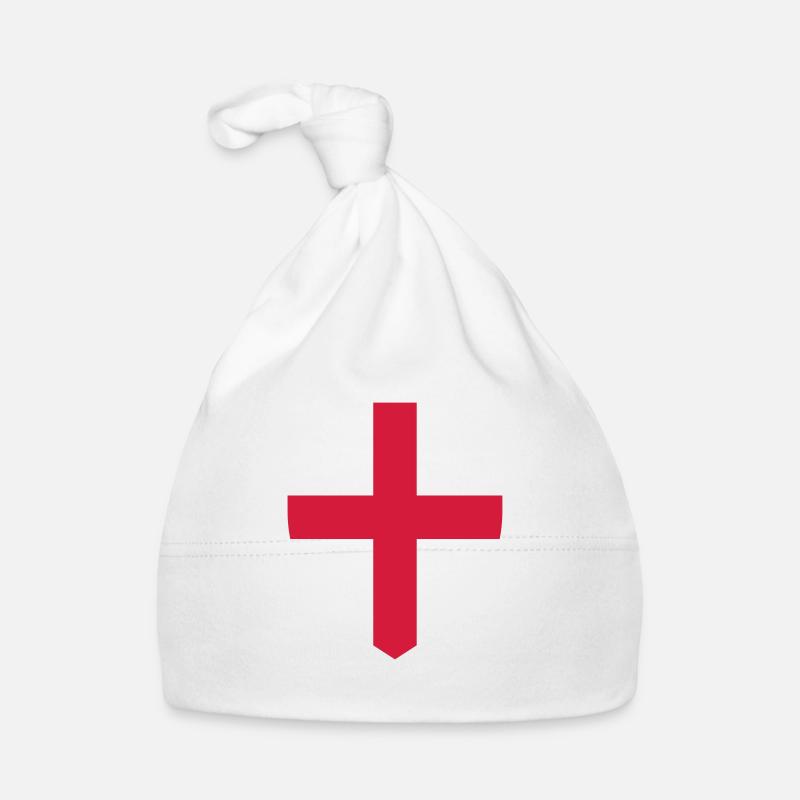 Drapeau de l'Angleterre St George's Cross Shield (sans contour) Bonnet bio Bébé