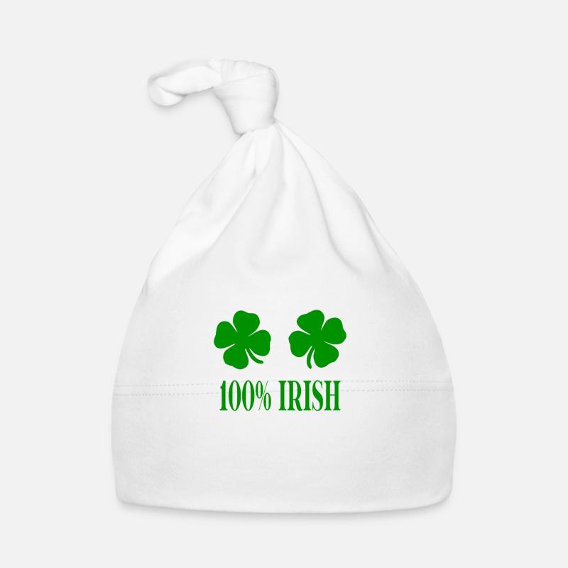 Kleeblatt 100% Irish St. Patricks Day Geschenkidee Baby Bio-Mütze