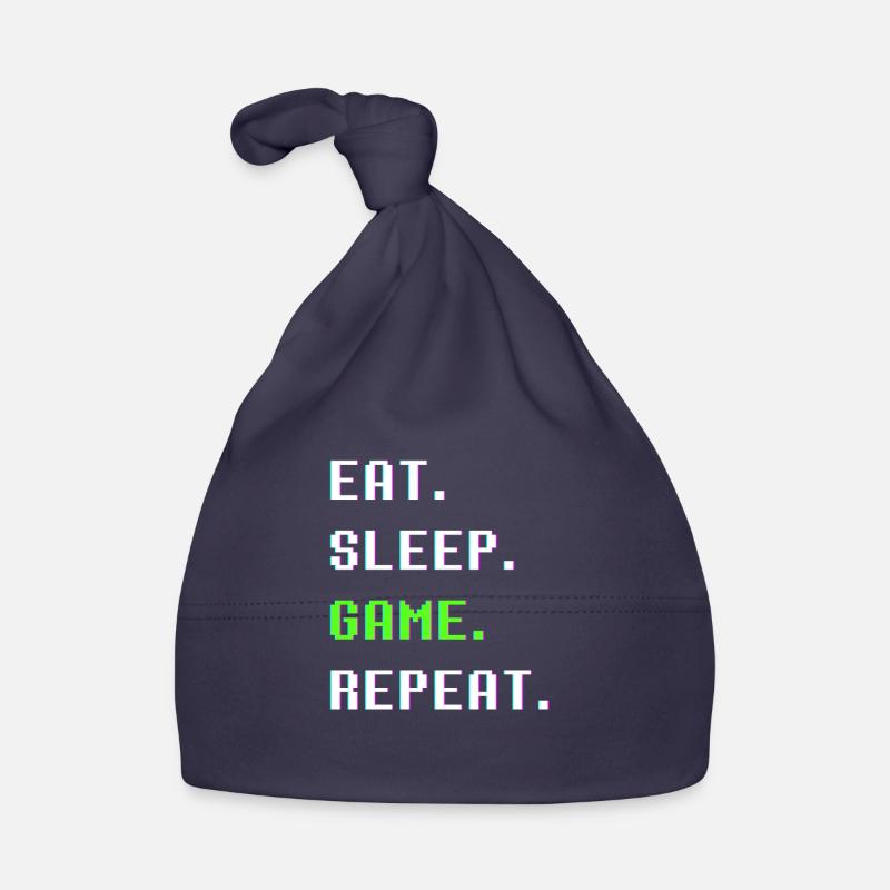Eat Sleep Game Répéter Bonnet bio Bébé