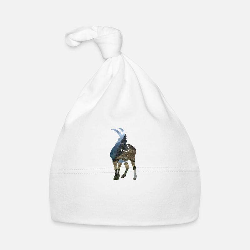Alpensteinbock Sternzeichen Bergwandern Baby Bio-Mütze