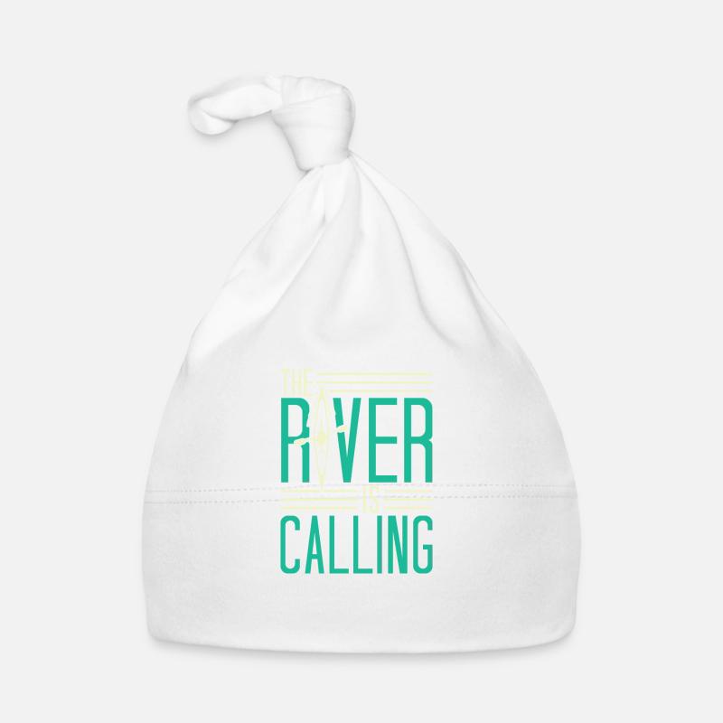 Funny Rowing Canoe Kajak The River Is Calling Baby Bio-Mütze