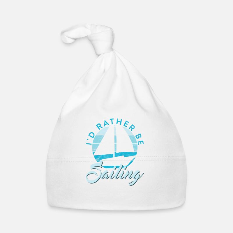 I'd Rather Be Sailing Funny Sailing Boating Baby Bio-Mütze