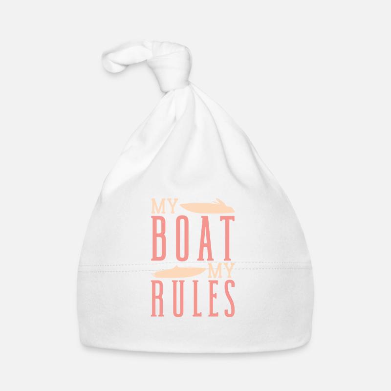 Funny Sailing Boating Sailor My Boat My Rules Baby Bio-Mütze