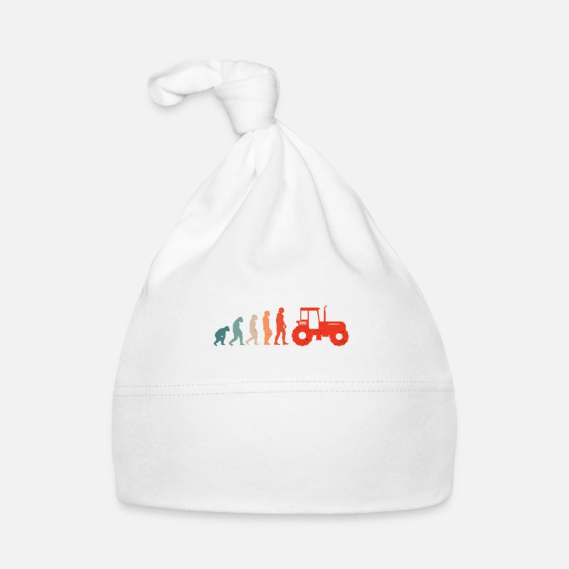 Landwirt Trecker Bauern Traktor Evolution Retro Baby Bio-Mütze