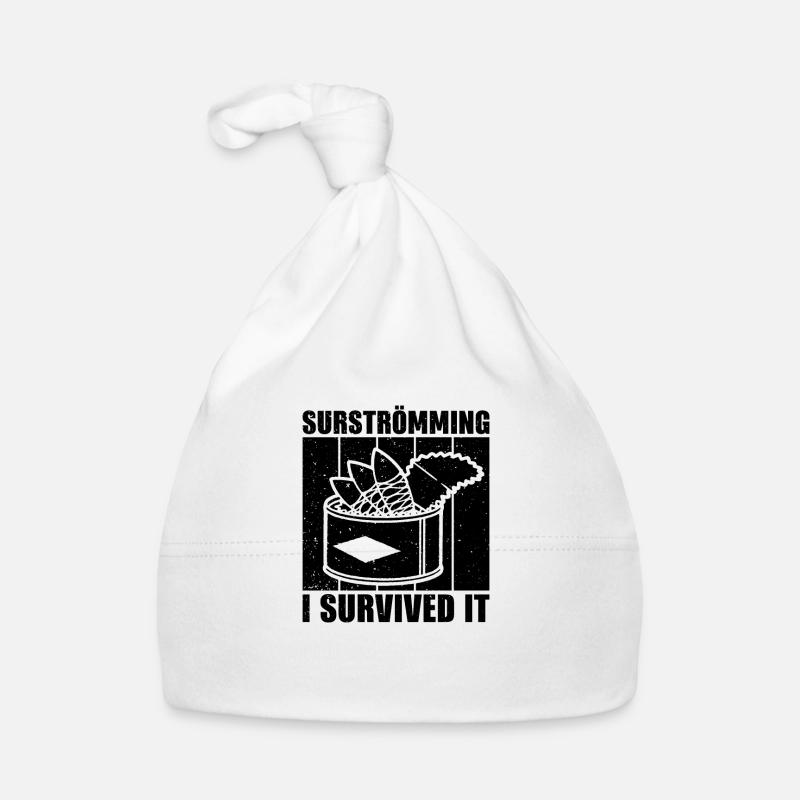 Surströmming I survived it Kotzfisch Gift Organic Baby Cap
