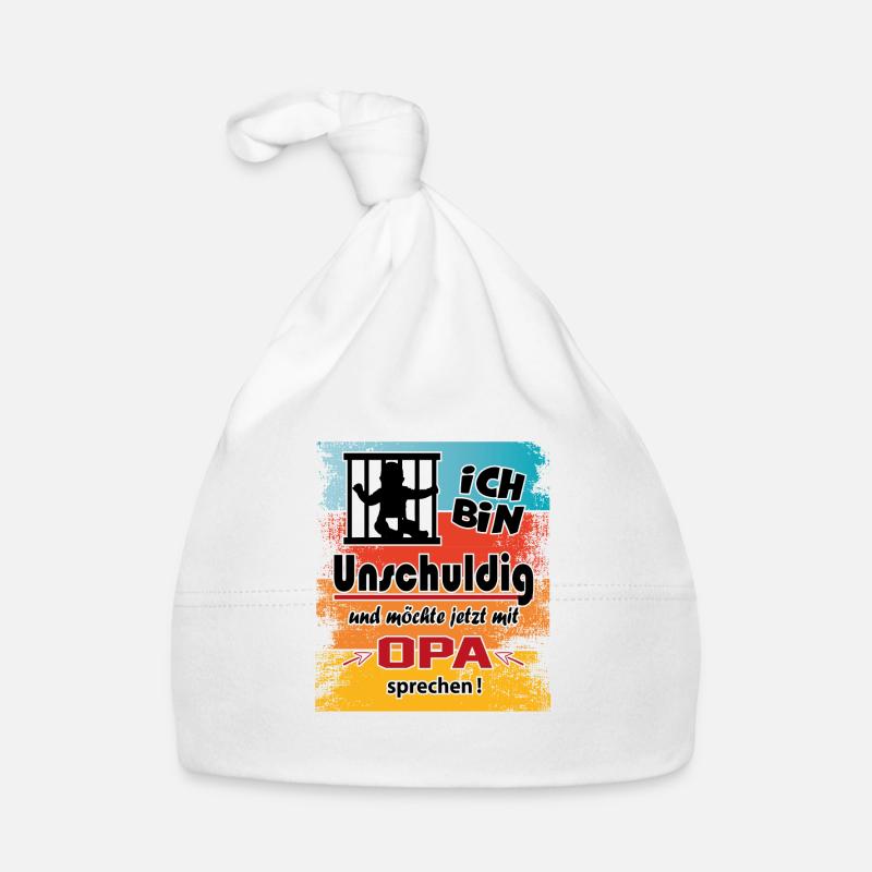 Baby Sprüche Bei Opa darf ich alles Bester Baby Bio-Mütze