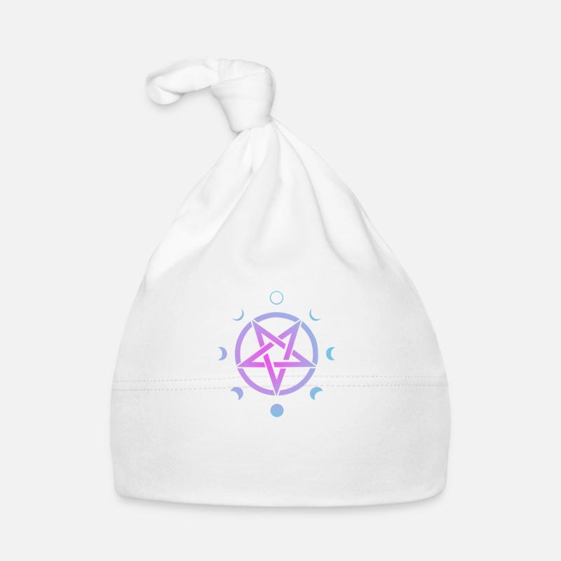goat pentagram moon pastel grunge style Gothic Baby Bio-Mütze