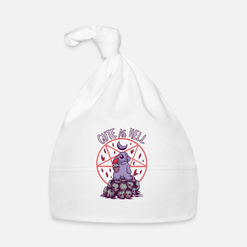 Cute as Hell pentagram goth grunge Bonnet bio Bébé