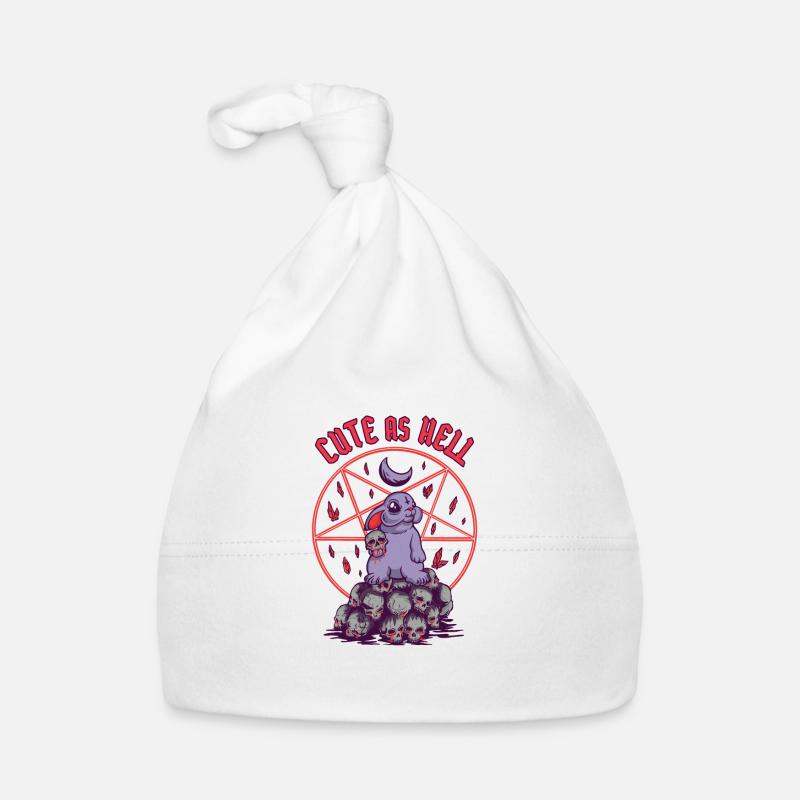 Cute as Hell pentagram goth grunge Bonnet bio Bébé