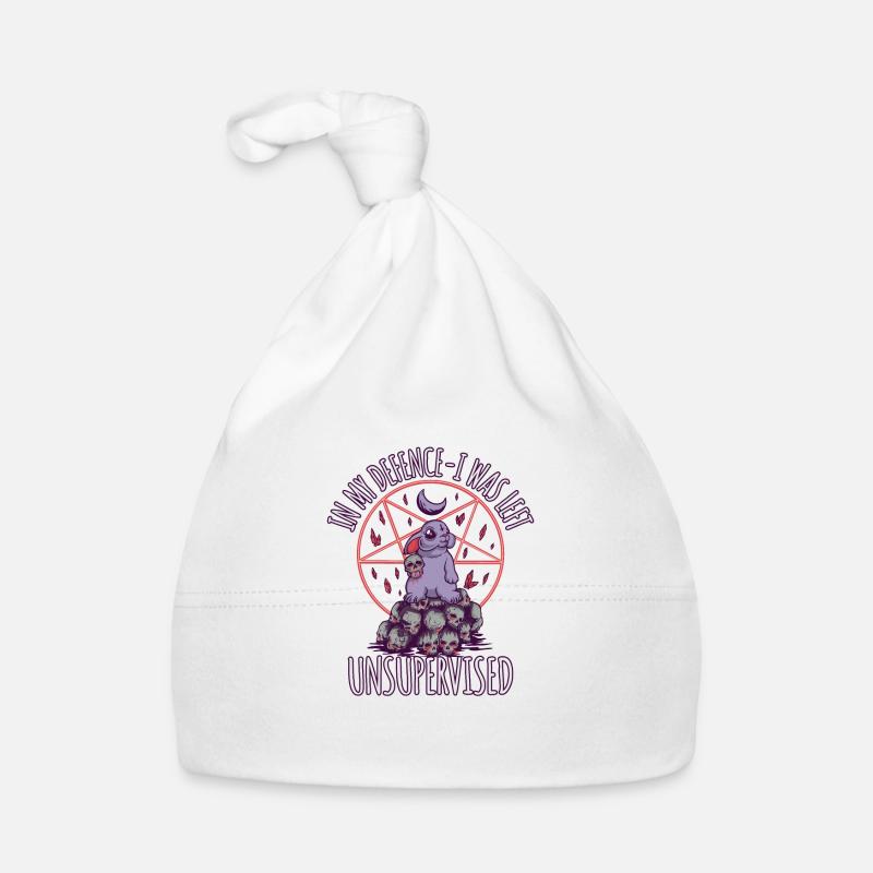 Funny Hell mignon pentagram goth grunge Bonnet bio Bébé