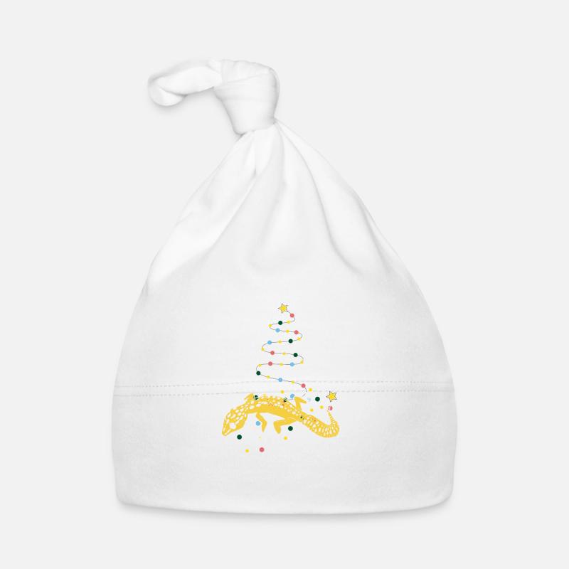 Pyjamas de Noël Léopard Gecko Animaux Amoureux Bonnet bio Bébé